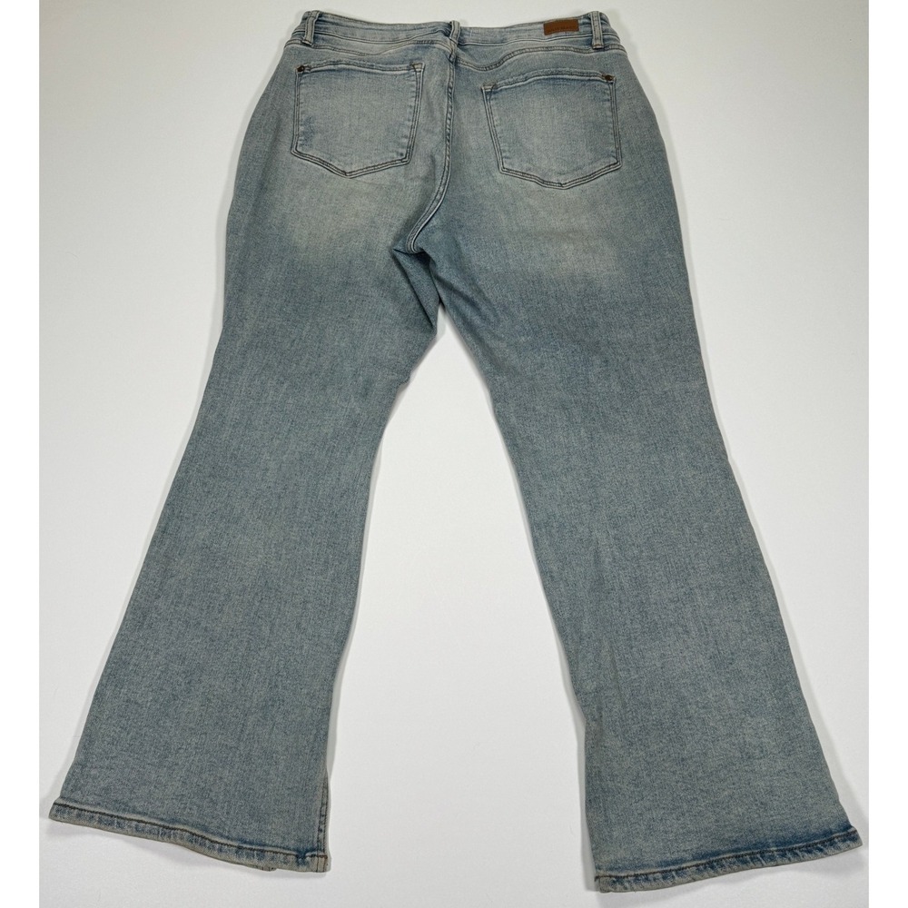 Judy Blue Jeans Womens 16W Light Wash Distressed Straight Side Slit Plus - Picture 2 of 16